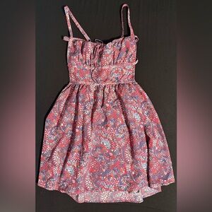 NWT For Love & Lemons Paisley Open Back Mini Dress M